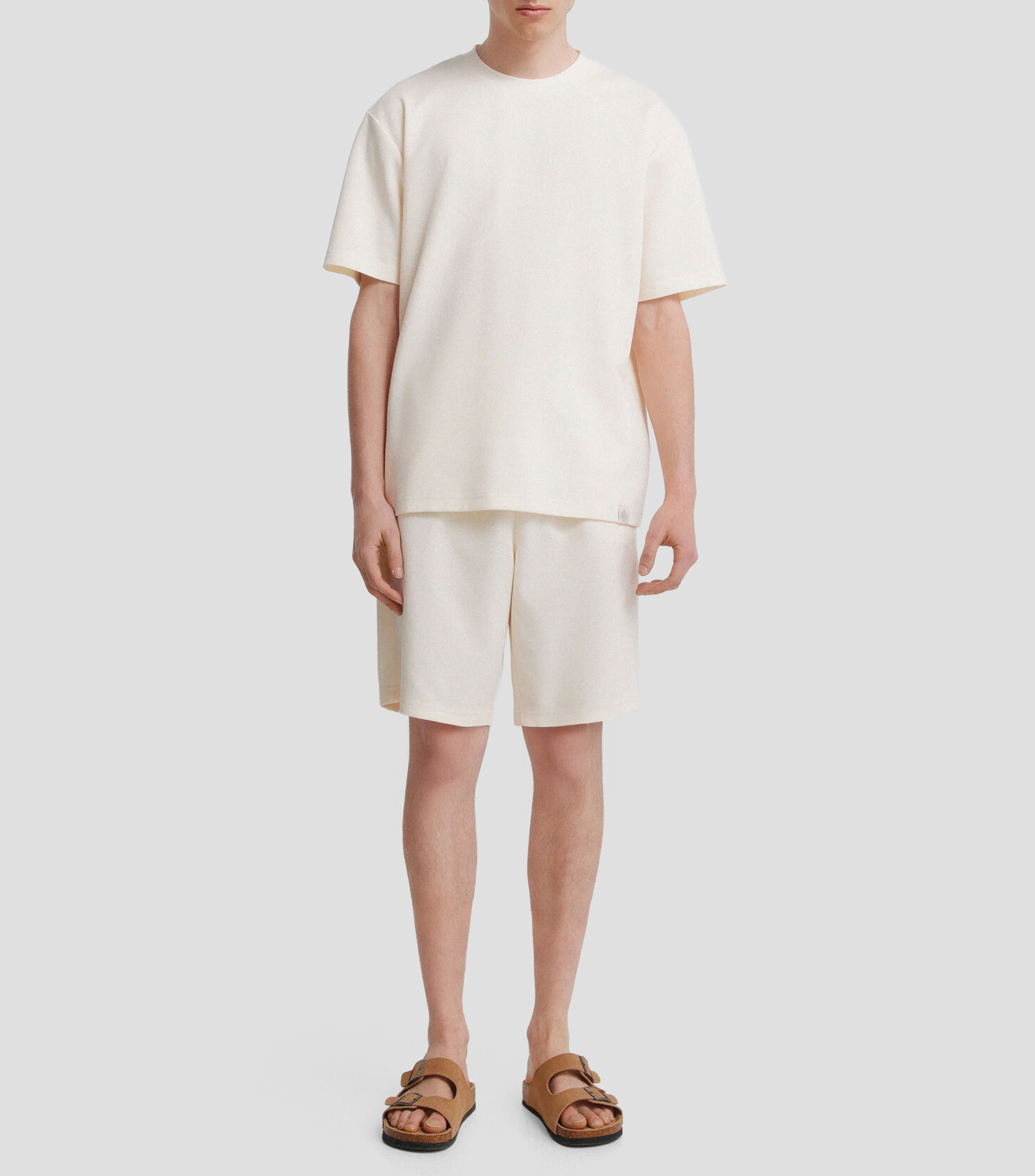 Playera cuello redondo manga corta lisa Hombre